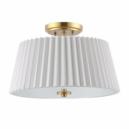 SAFAVIEH Larlon Flush Mount; White FLU4100A